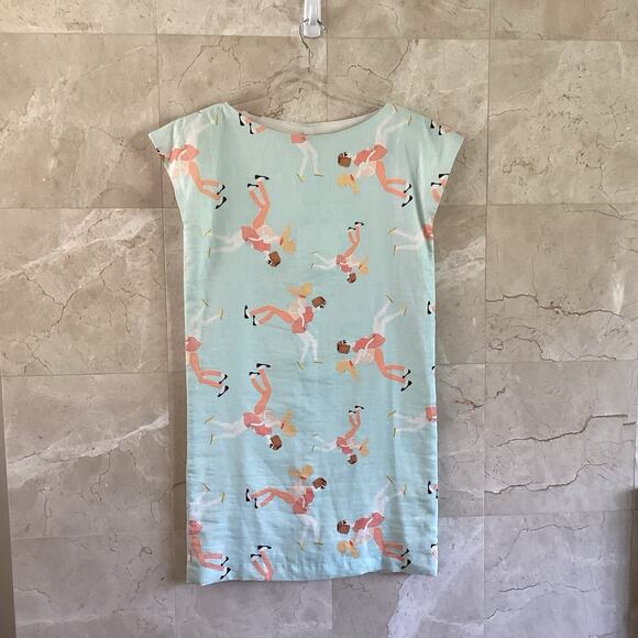 Noemiah Linen Sheath Dress NWT Whimsical Print, Canada Size XS, Art to Wear Rare - Picture 5 of 11